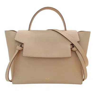 Pre-owned Celine Beige Leather Handbag Shoulder Bag ()