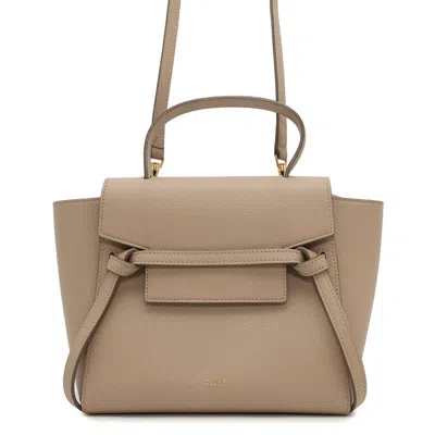 Pre-owned Celine Beige Leather Handbag Shoulder Bag ()