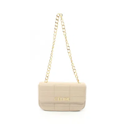 Pre-owned Celine Beige Leather Shoulder Bag ()
