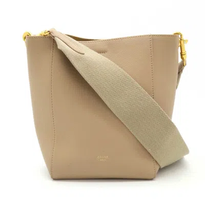 Pre-owned Celine Beige Leather Shoulder Bag ()