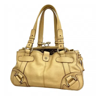 Pre-owned Celine Beige Leather Shoulder Bag () In Sand