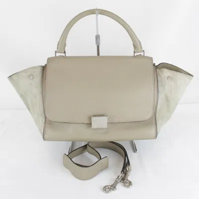 Pre-owned Celine Beige Leather Shoulder Bag () In Sand