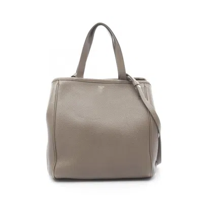 Pre-owned Celine Beige Leather Tote Bag () In Sand