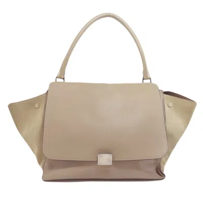 Pre-owned Celine Beige Leather Tote Bag () In Sand