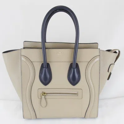 Pre-owned Celine Beige Leather Tote Bag ()
