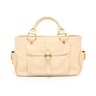 Pre-owned Celine Beige Leather Tote Bag () In Sand