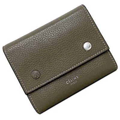 Pre-owned Celine Beige Leather Wallet (bi-fold) ()