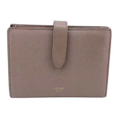 Pre-owned Celine Beige Leather Wallet (bi-fold) ()