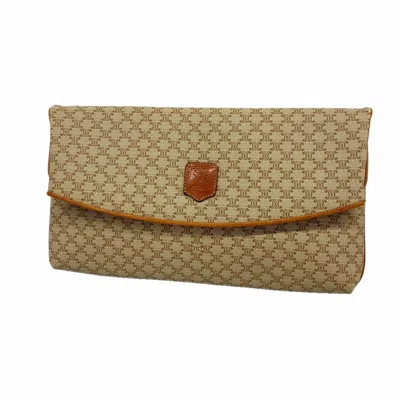 Pre-owned Celine Beige Light Brown Pvc Clutch Bag ()