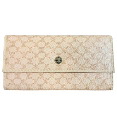 Pre-owned Celine Beige Long Wallet (bi-fold) () In Sand