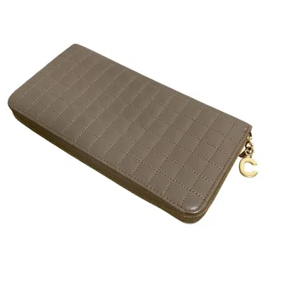 Pre-owned Celine Beige Long Wallet (bi-fold) () In Sand