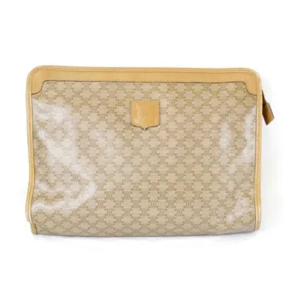 Pre-owned Celine Beige Pvc Clutch Bag ()