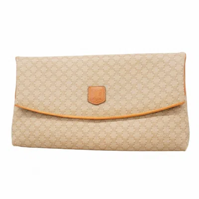 Pre-owned Celine Beige Pvc Clutch Bag () In Sand