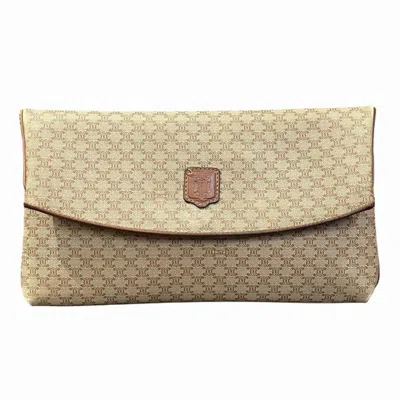 Pre-owned Celine Beige Pvc Leather Clutch Bag ()