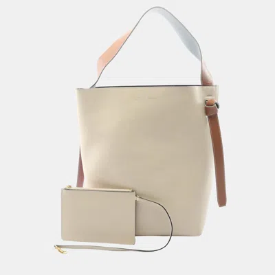 Pre-owned Celine Beige Small Twisted Cabas In Sand