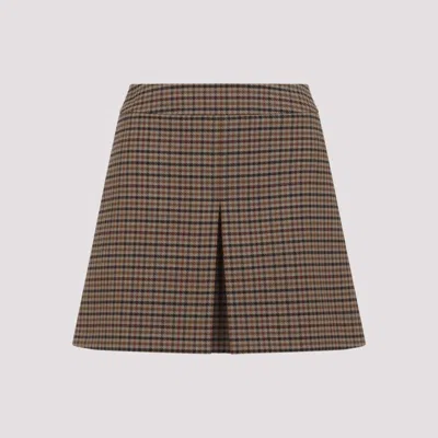 CELINE BEIGE TRAPEZE MINI SKIRT