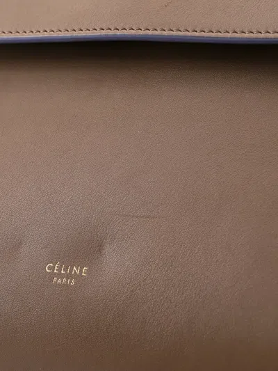 Pre-owned Celine Belt Bag Calfskin Medium Satchel In Brown