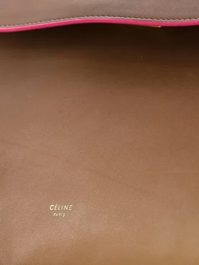 Pre-owned Celine Belt Bag Calfskin Mini Satchel In Brown