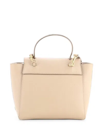 Pre-owned Celine Belt Bag Textured Leather Nano Shoulder Bag In Neutrals