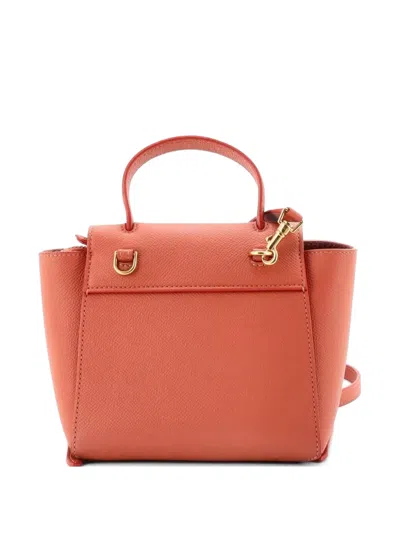 Pre-owned Celine Belt Bag Textured Leather Pico Shoulder Bag In Pink
