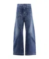 Celine Belt Loop Jeans In Blue