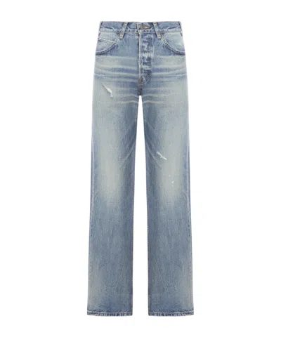 Celine Belt-loop Jeans In Gray