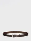 Celine Triomphe Leather Belt In Black