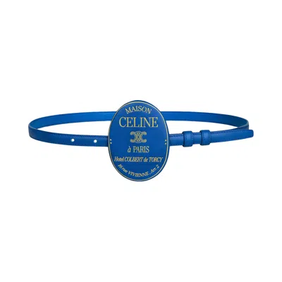 Pre-owned Celine Belt 'oxide Blue/yellow' | Women's Size Onesize