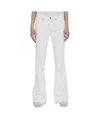 Celine Flared Leg White Denim Jeans For Women In White