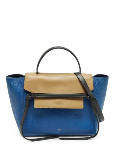 Pre-owned Celine Belt Top Tote Bag In Blue