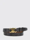 Celine Medium 25mm Leather Belt In Black