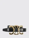 Celine Triomphe Core Leather Belt In Red