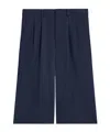 Celine Bermudas In Cotton And Wool Gabardine In Blue