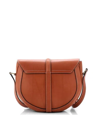 Pre-owned Celine Besace 16 Bag Canvas And Leather Medium Crossbody Bag In Brown