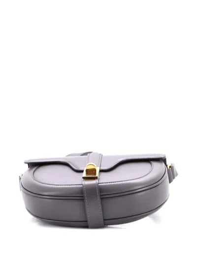 Pre-owned Celine Besace 16 Bag Smooth Calfskin Small Crossbody Bag In Gray