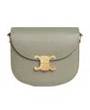 Celine Besace Clea Flip Shoulder Bag In Green