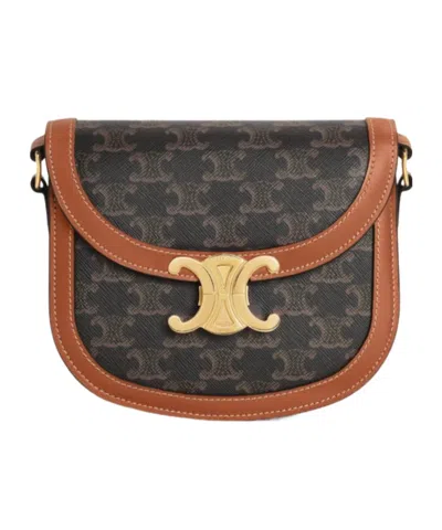 CELINE TEEN BESACE TRIOMPHE IN TRIOMPHE CANVAS AND CALFSKIN