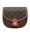 Celine Besace Logo-printed Shoulder Bag In Brown