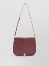 Celine Besace Soft Triomphe Crossbody Zip Bag In Burgundy