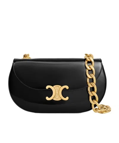 Celine Besace Talulah Chain Crossbody Bag In Black