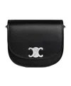 Celine Besace Triomphe Medium Cross-body Bag In Black