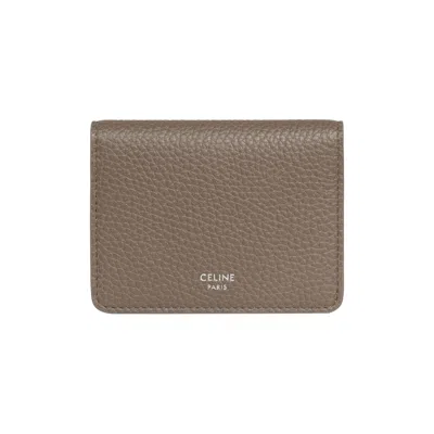 Pre-owned Celine Bi Fold Card Holder 'souris' | Cream | Men's Size Onesize In White