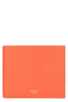 Celine Bi-fold Leather Wallet In Orange