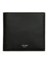 Celine Logo Print Bi-fold Wallet In Si Black