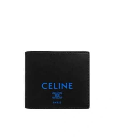 Celine Bi-fold Card Holder In Smooth Lambskin In Black