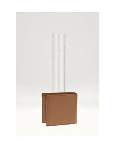 Celine Bi-fold Lamb Leather Wallet In Tan