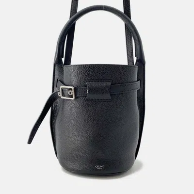 Pre-owned Celine Big Bag Bucket Black Leather Size Nano 2way Handbag