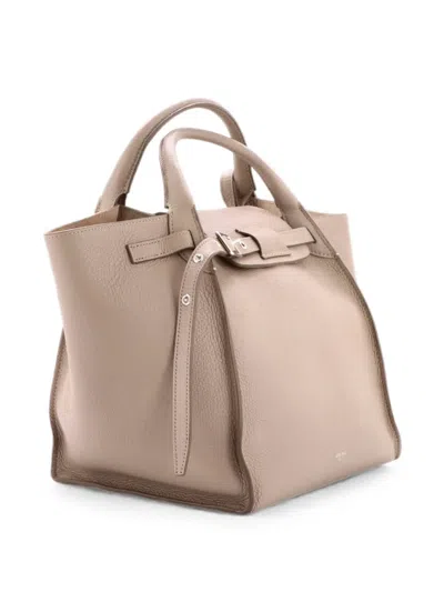 Pre-owned Celine Big Bag Grained Calfskin Medium Satchel In ニュートラル