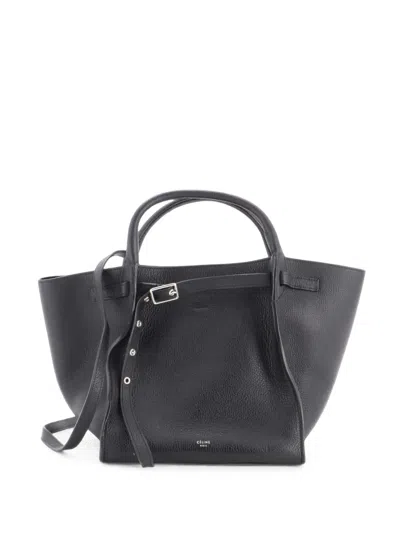 Pre-owned Celine Big Bag Grained Calfskin Medium Satchel In Black
