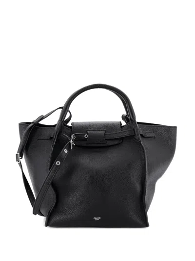 Pre-owned Celine Big Bag Grained Calfskin Small Satchel In Black
